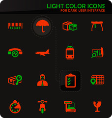Logistic icons set