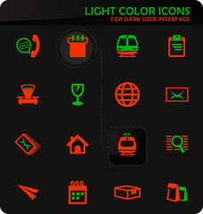 Post service icons set