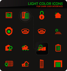 Real estate icons set