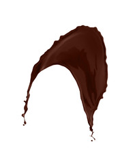 Splash of fresh milk isolated on white