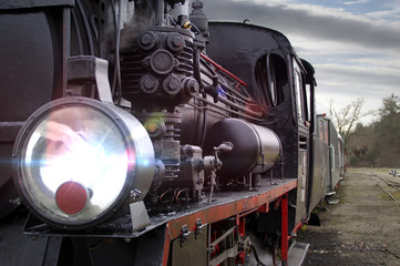 Retro steam locomotive