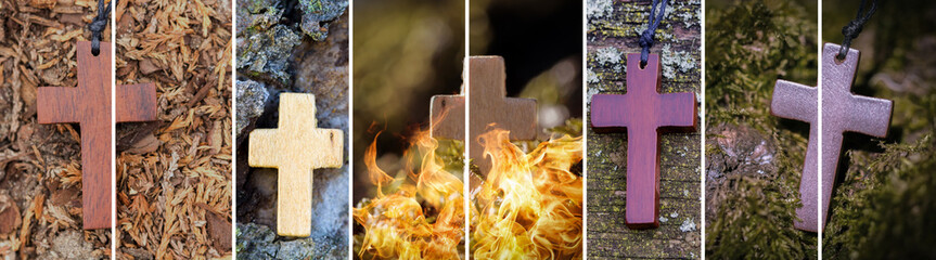 Holzkreuz Motive Christliche Religion