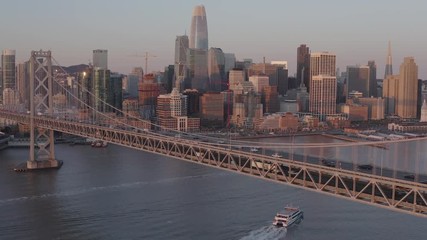 San Francisco aerial downtown skyline buildings