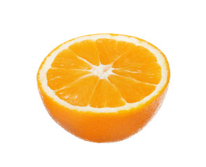 Fototapeta na wymiar Half of ripe orange isolated on white