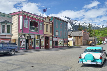 Street in Skagway, Alaska, USA
