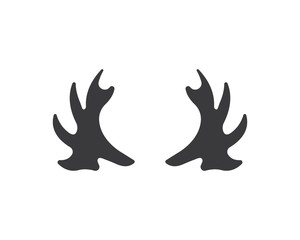 devil horn,animal horn logo icon vector
