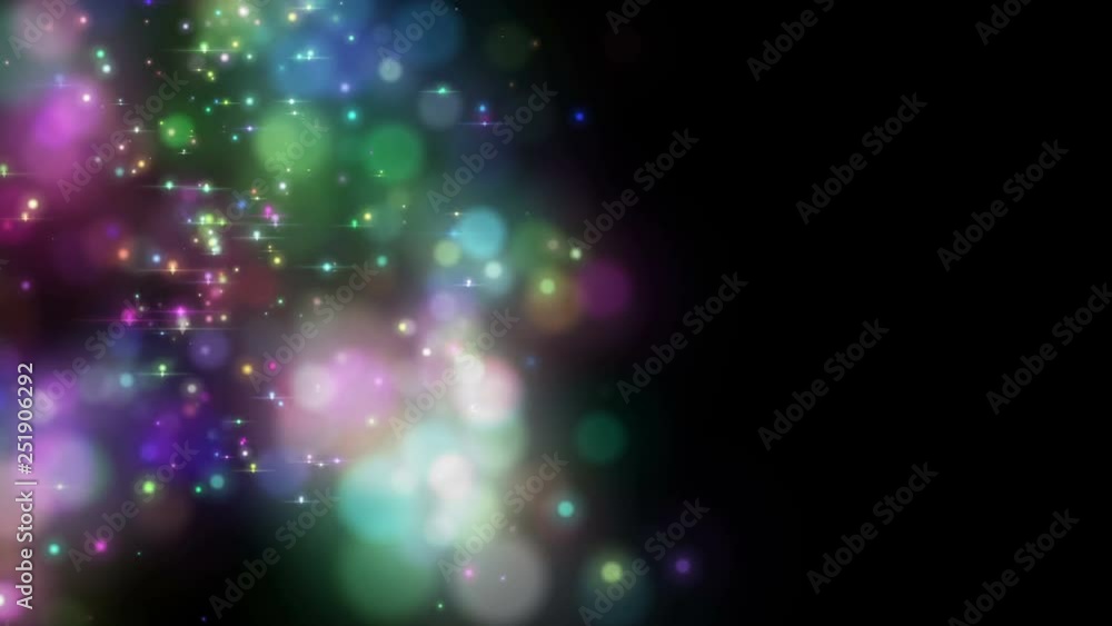 Poster abstract festive colorful motion background with defocused round glowing bokeh lights. particle shin