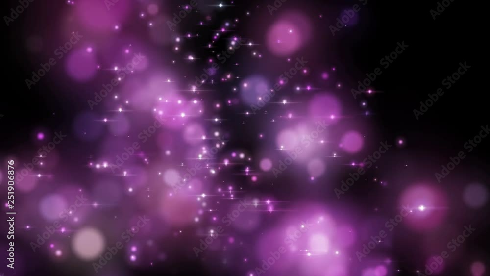 Poster abstract festive purple motion background with defocused round glowing bokeh lights. particle shine.