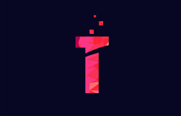pink blue background color  alphabet letter T for logo icon design