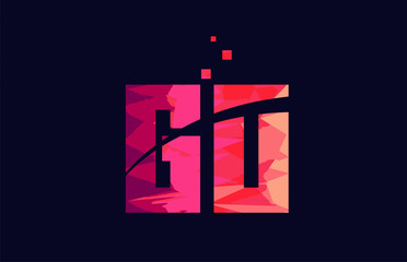 pink blue background color alphabet letter combination GO G O for logo icon design