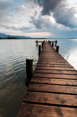 Obraz premium Steg am Chiemsee