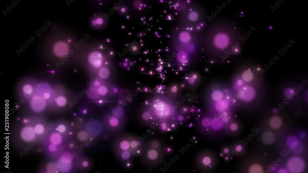 Poster abstract festive purple motion background with defocused round glowing bokeh lights. particle shine.