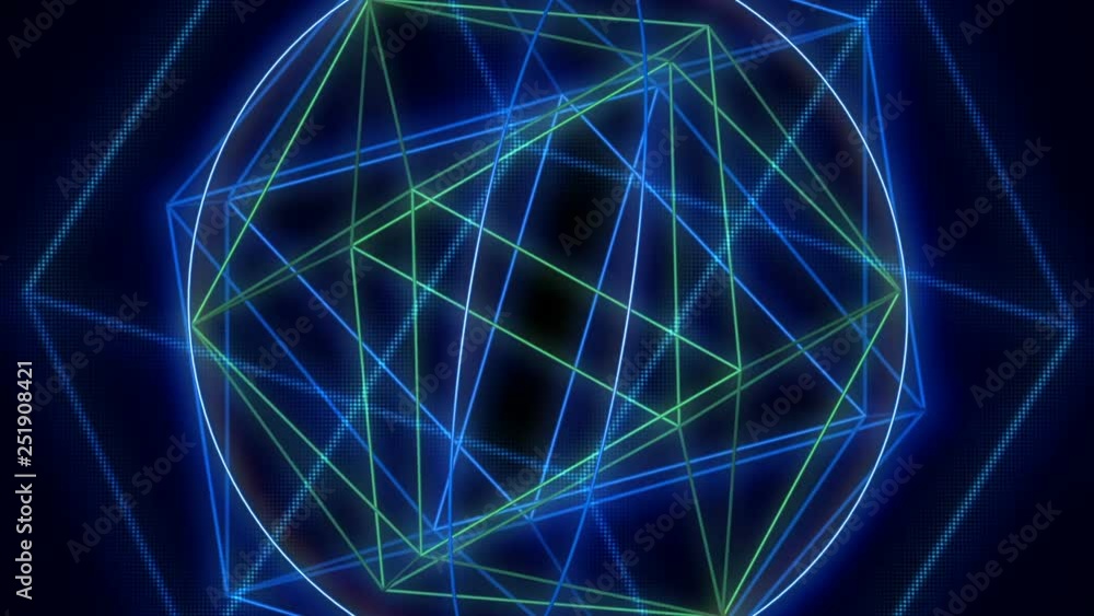 Poster motion graphic shapes abstract animation - seamless looping video animation
