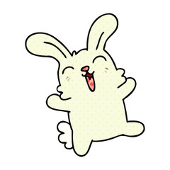 quirky comic book style cartoon rabbit