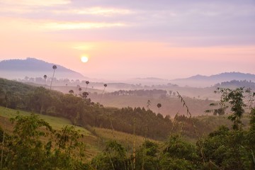 sunrise on Phu tub berk,Petchabun,Thailand.