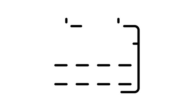 line icon animation calendar