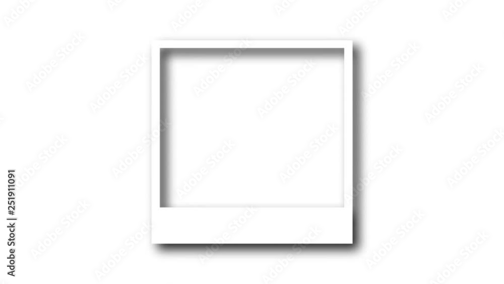 Poster simple photo frame are in space, 3d rendering computer generated background for web creative