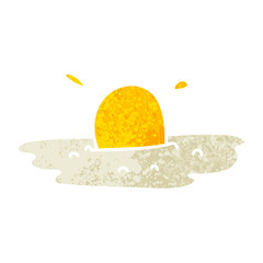 quirky retro illustration style cartoon fried egg