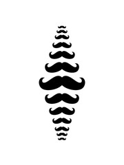 cool muster viele schnurrbarte mustache schnurrbart zeichen symbol rasieren bart wachsen lassen rasierer clipart logo design