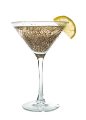 Chia seed lemon martini