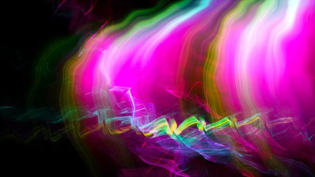 Radiation abstraction with light - distortion of space with shiny effect, computer generated background, 3D rendering