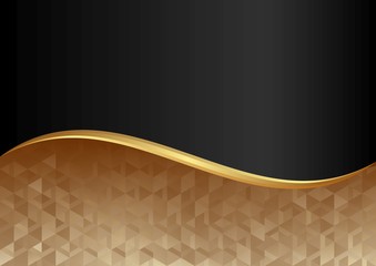 black and golden abstract background