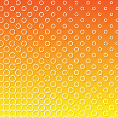 Light orange colors, vector modern geometrical circle abstract background. Dotted texture template. Geometric pattern in halftone style with gradient.
