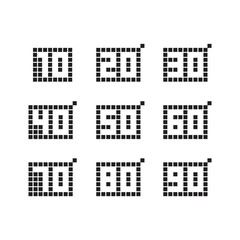 Fototapeta premium Year Anniversary Pixel Number Set Vector Template Design Illustration