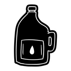 cartoon icon drawing of a large drinking bottle
