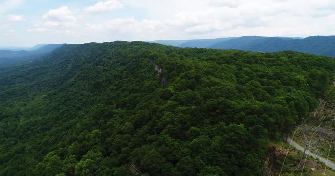 Lush Green forest aerial, Kingdom Come State Park