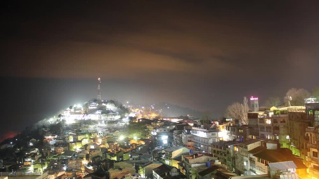 Beautiful view of murree hills, Mall road at night