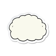 sticker of a cartoon cloud