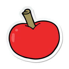 sticker of a cartoon apple