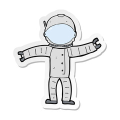 sticker of a cartoon astronaut