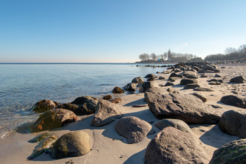 rocks and sea - baltic sea - Germany -Buelk - Bülk