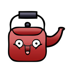 gradient shaded cartoon kettle