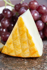 Saint Paulin creamy, mild, semi-soft French cheese made from pasteurized cow milk, originally made by Trappist monks