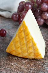 Saint Paulin creamy, mild, semi-soft French cheese made from pasteurized cow milk, originally made by Trappist monks