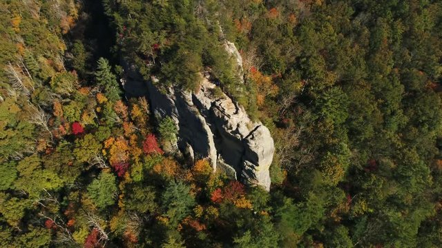Red River Gorge rock formation in Slade, Kentucky, aerial