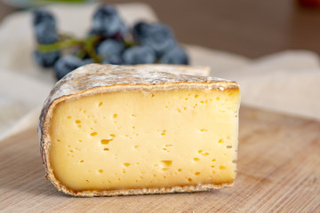 French hard cow or goat cheese Tomme or Tome, produced in French Alps