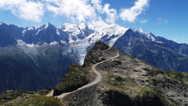 Mountain landscape aerial, Mont Blanc