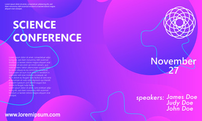 Science conference invitation design template