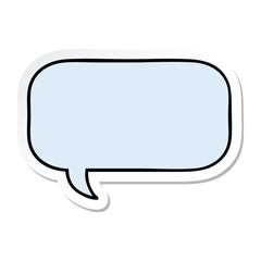 Naklejka premium sticker of a cute cartoon speech bubble