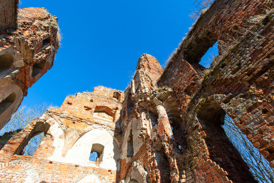 ruins of medieval Prussian castle of Balga belonging to the Knights of the Teutonic Order