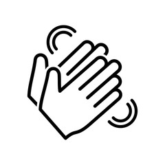 Obraz premium Clapping hand icon