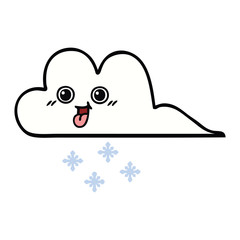 cute cartoon snow cloud