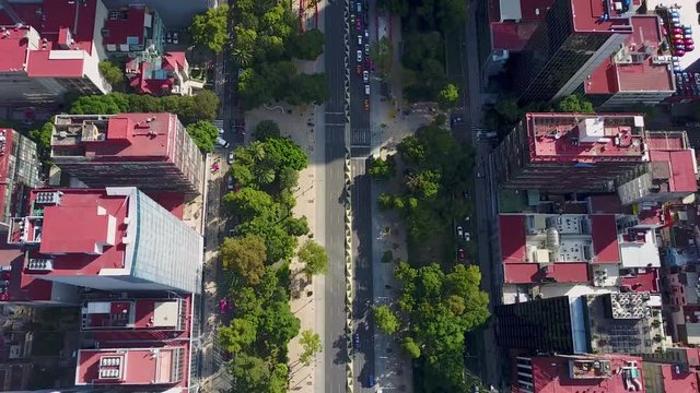 skyline of mexico city aerial