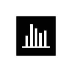 Growing graph icon on black circle - vector illustration, EPS10. - vector