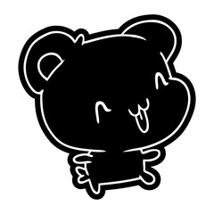 cartoon icon kawaii cute happy bear