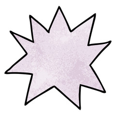 textured cartoon doodle of a white sign